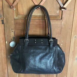 Kate Spade black pebbled leather satchel shoulder bag